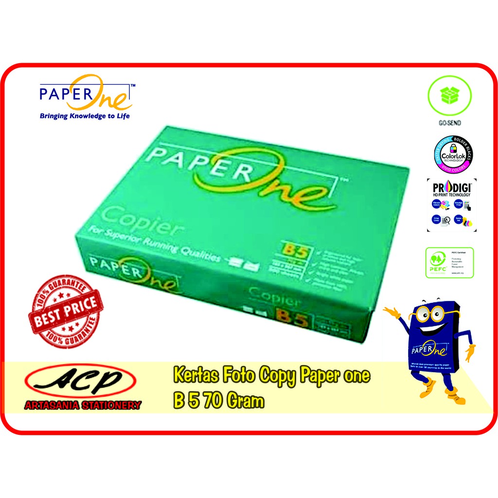 

Kertas Fotocopy HVS murah Paper one B5 75 gram