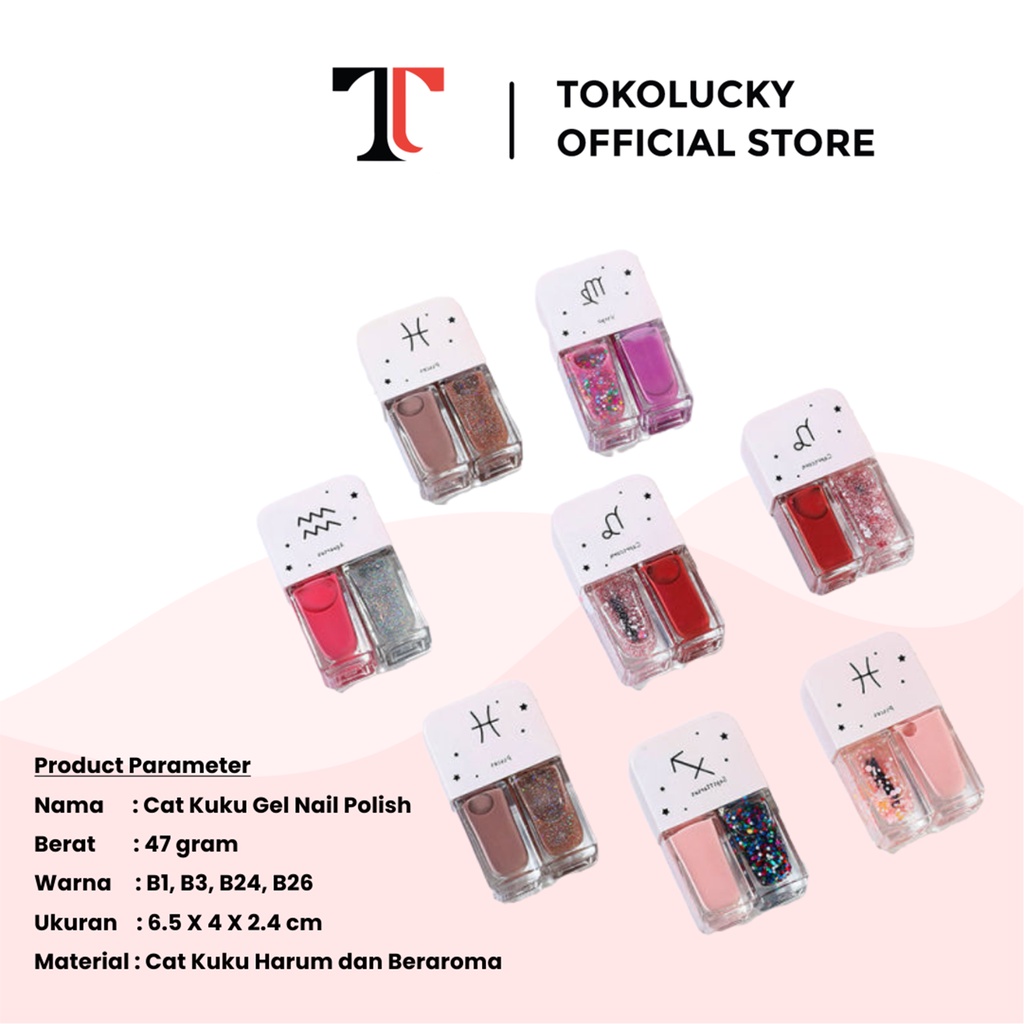2-in-1 Cat Kuku Gel Nail Polish Kutek Kuteks 2 Tone Korea