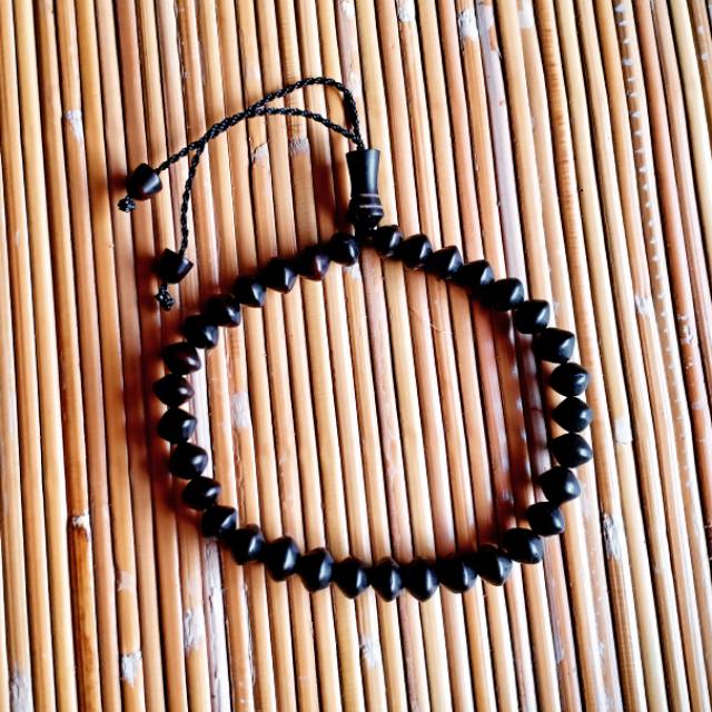 Gelang Tasbih Kaukah Wajik Hitam / Kokka