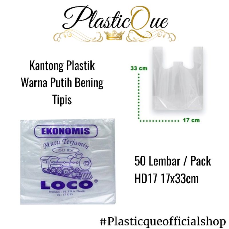 KANTONG PLASTIK PUTIH NATURAL BENING HD17 HD 17 17x33cm 17x33 cm EKONOMIS KRESEK TENTENG EMBROS TIPI