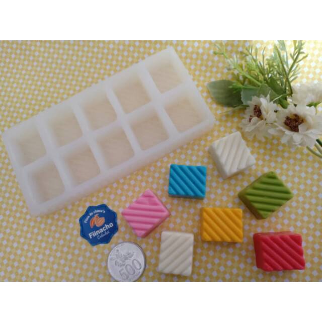 Cetakan coklat HCM349 'Dadu / wafer mini'