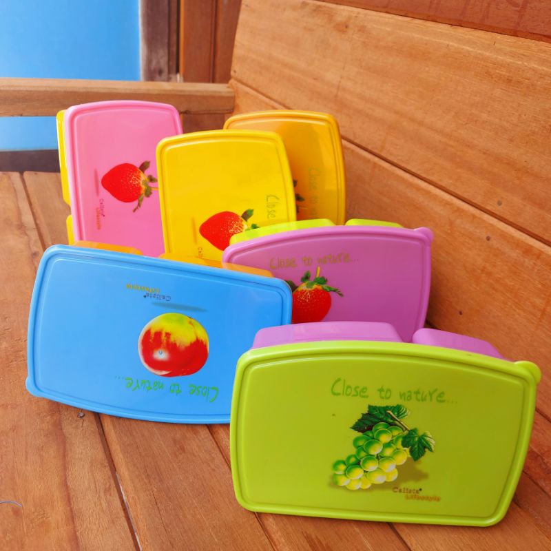 Tempat Makan Besar Warna Unik Sekat 3.Tepak Makan Calista