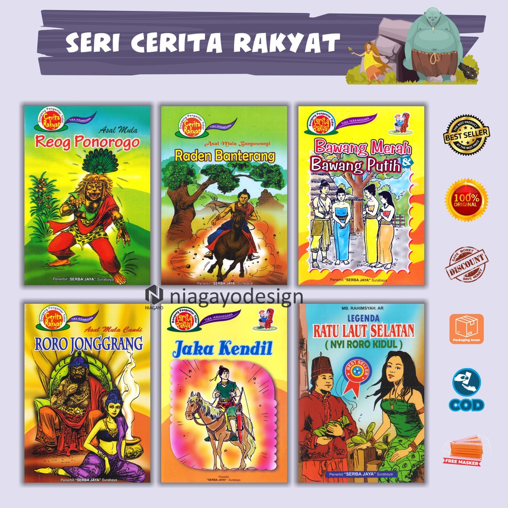 Jual Buku Cerita Anak Bergambar / Buku Cerita Rakyat Banyuwangi Roro