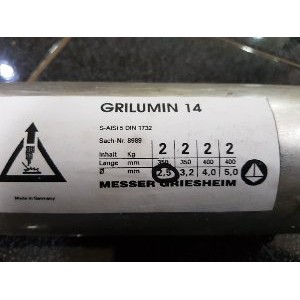 Dijual Kawat Las Aluminium Grilumin 14 Aluminil Dia  2 5 mm Per pcs Diskon