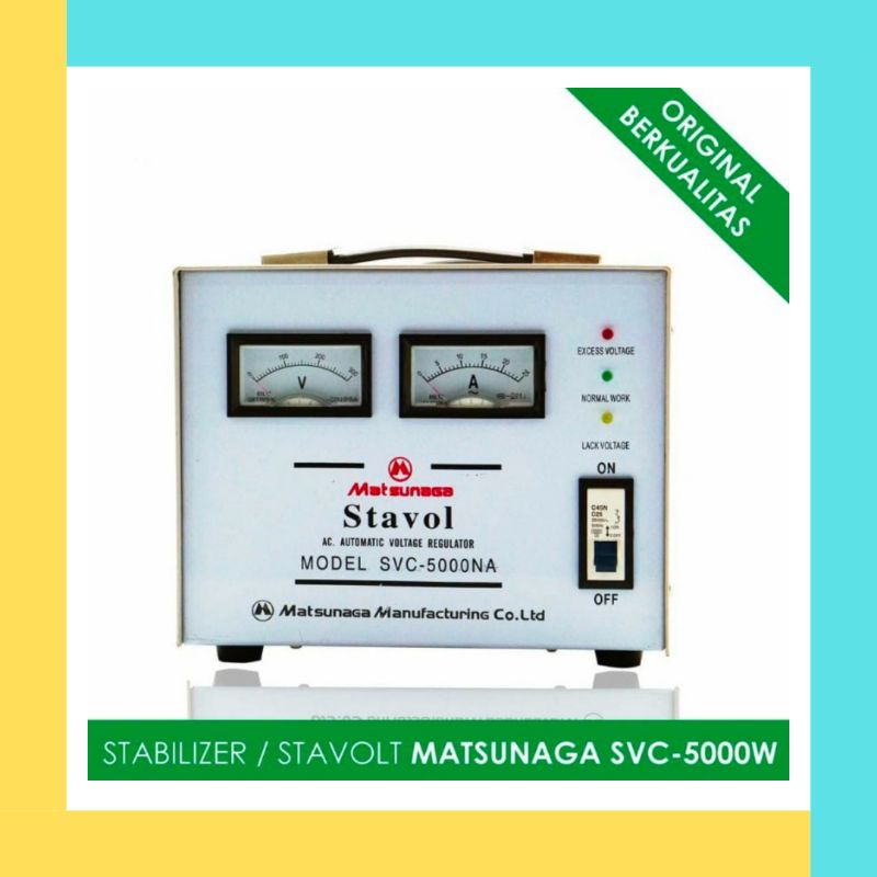 STABILIZER LISTRIK STAVOLT MATSUNAGA SVC 5000W VOLTAGE / STAVOLT MTS SVC