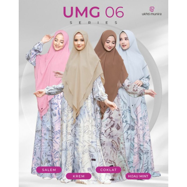 [Reiby] Gamis Motif Terbaru Flowy Material Rose Creep Adem Jatuh Ukhti UMG06 Ukhti Munira