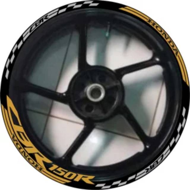 Stiker Velg CBR150R  gold-silver