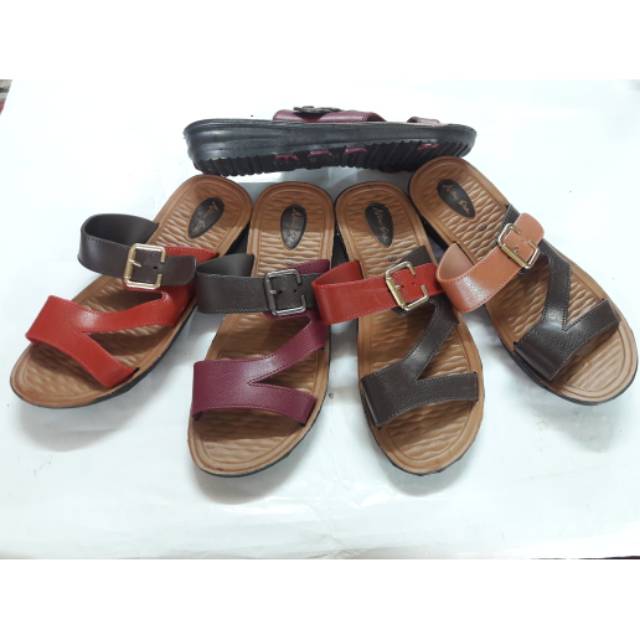 sandal sendal karet selop kokop gesper new era wanita perempuan cewe