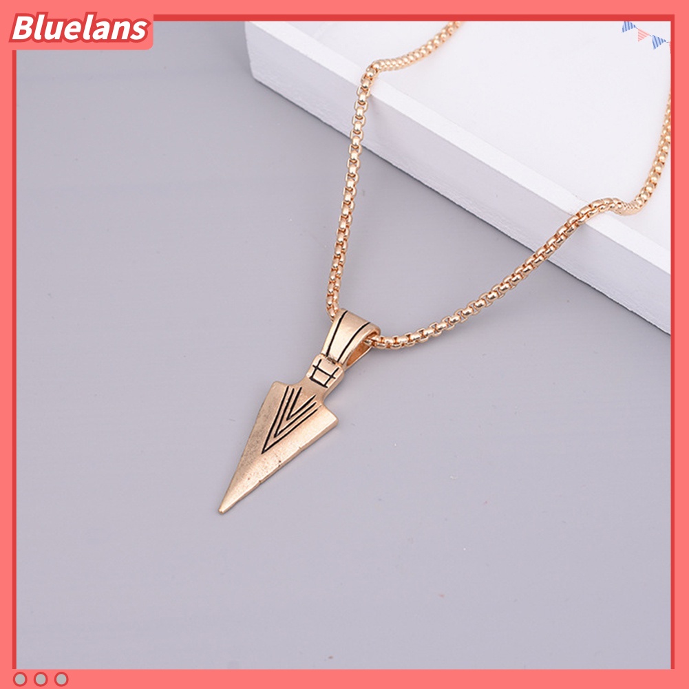 Bluelans Fashion Men Arrow Head Pendant Necklace Street Party Long Chain Jewelry Gift