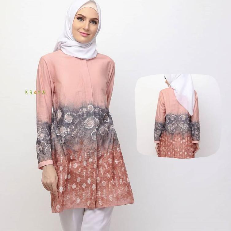 fem-96 Alesha Tunik Hafa Baju Sasirangan Atasan Kerja Wanita Batik Sasirangan Kain Handmade °•.¸¸.•°