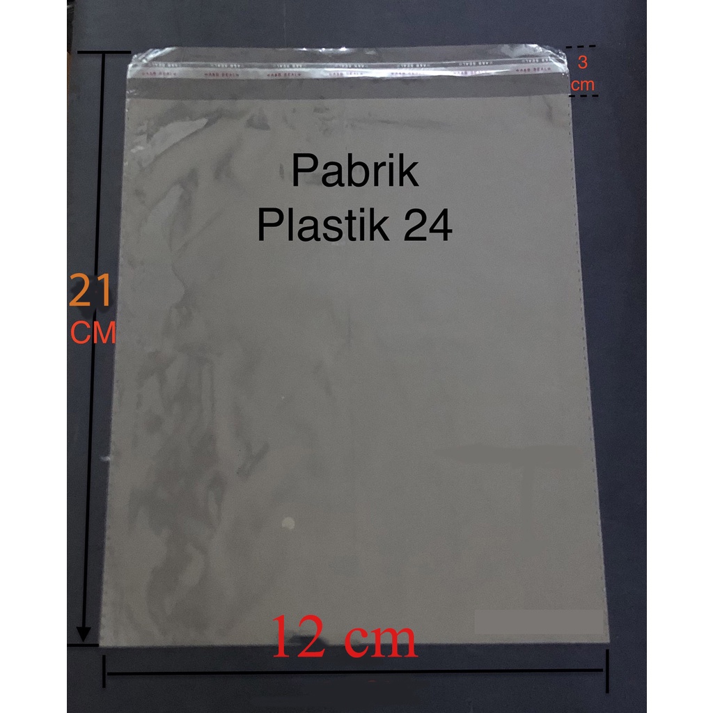 PLASTIK OPP SEAL ROTI/MASKER/DVD/MAKANAN (PER100)