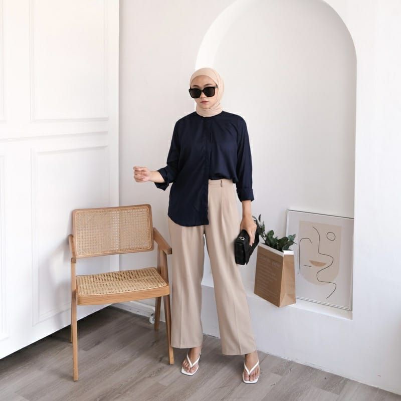 Kemeja Wanita Maudy Shirt Oversized LD 115 TERMURAH !!!-8