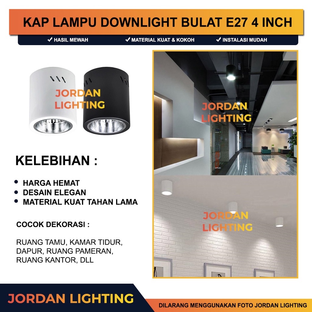 Jual Kap Lampu Downlight Outbow Ob Inch Inch Fitting E Shopee Indonesia