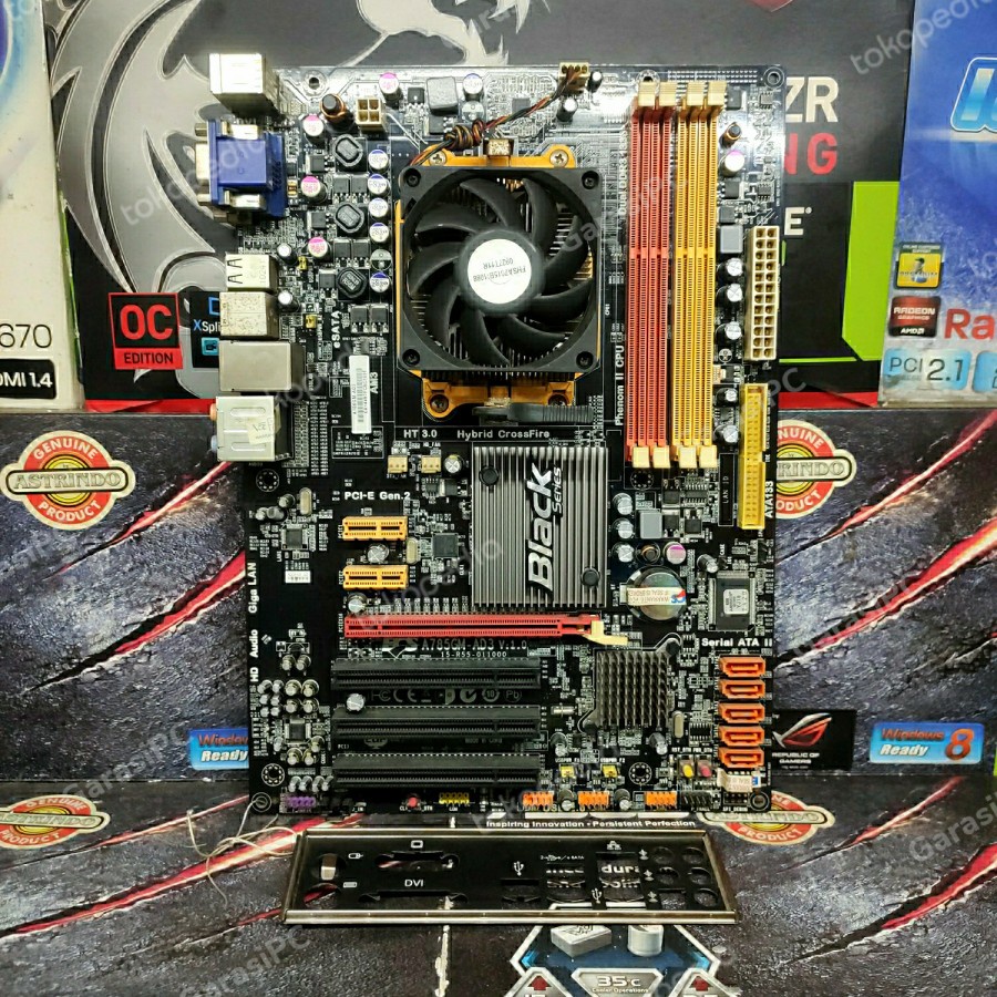 Motherboard AMD ECS Black Series Socket AM3 Processor Athlon II X3 445