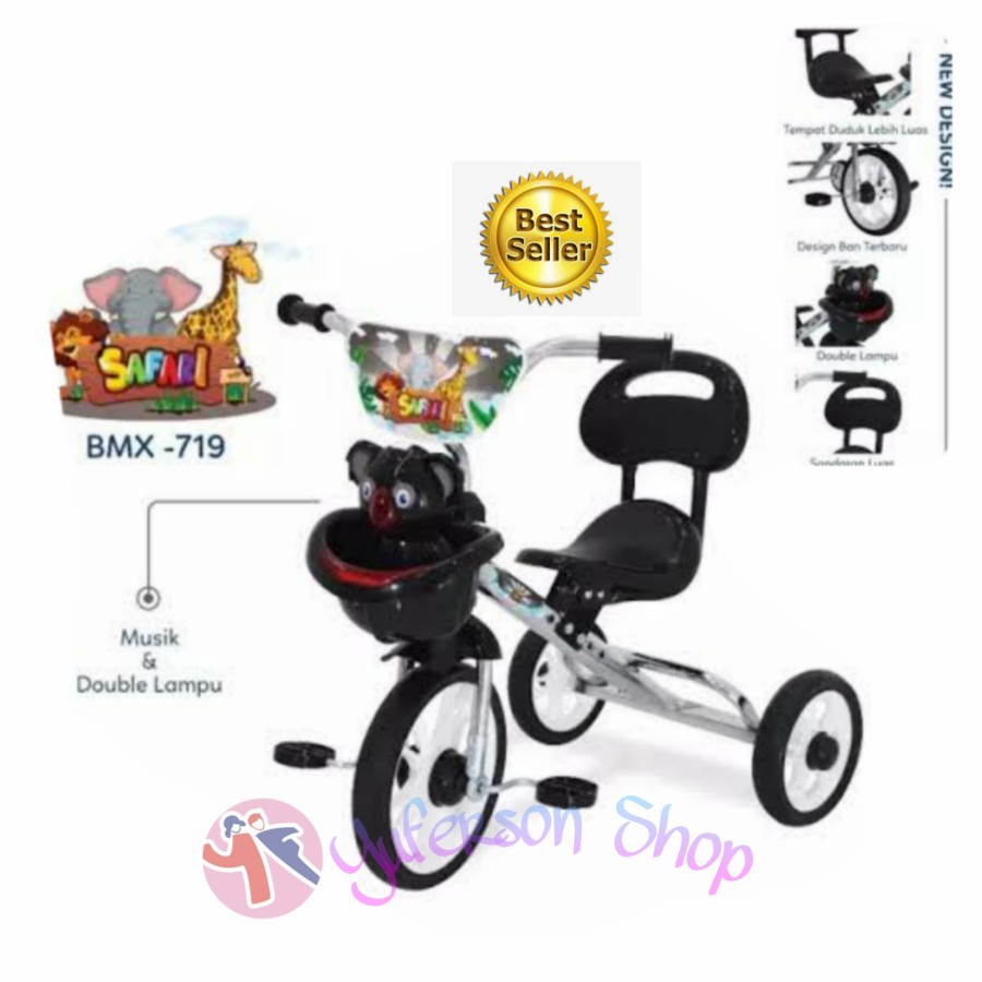 Sepeda anak Roda 3 Safari Musik Lampu