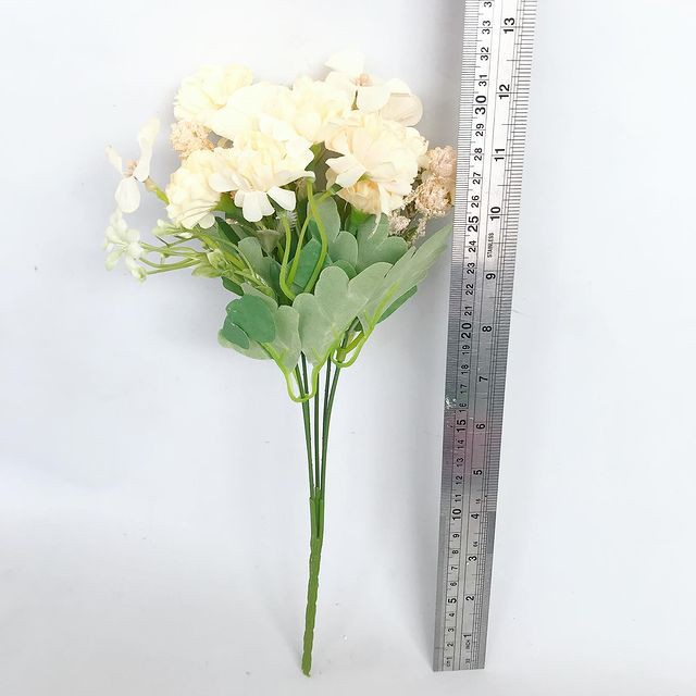 BUNGA POMPOM DAISY - bunga plastik palsu artificial home decor shabby chic-3