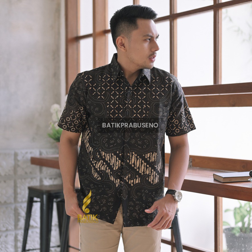 RANANGGANA LENGAN PENDEK KEMEJA BATIK PRIA KAIN ATASAN COUPLE BAJU COWO COWOK JUMBO MODERN PREMIUM R