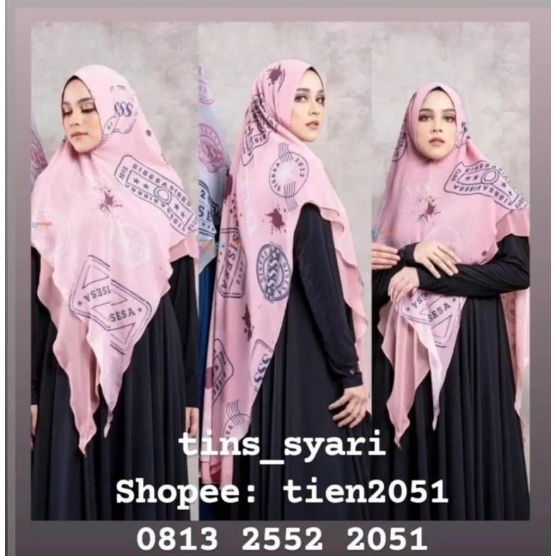 Sisesa khimar halmark peach sultan