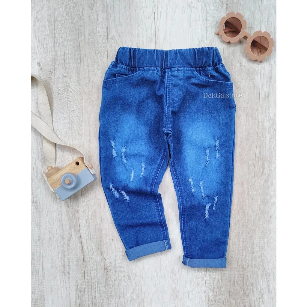 celana Jeans panjang Anak ripped unisex 1th-13thn