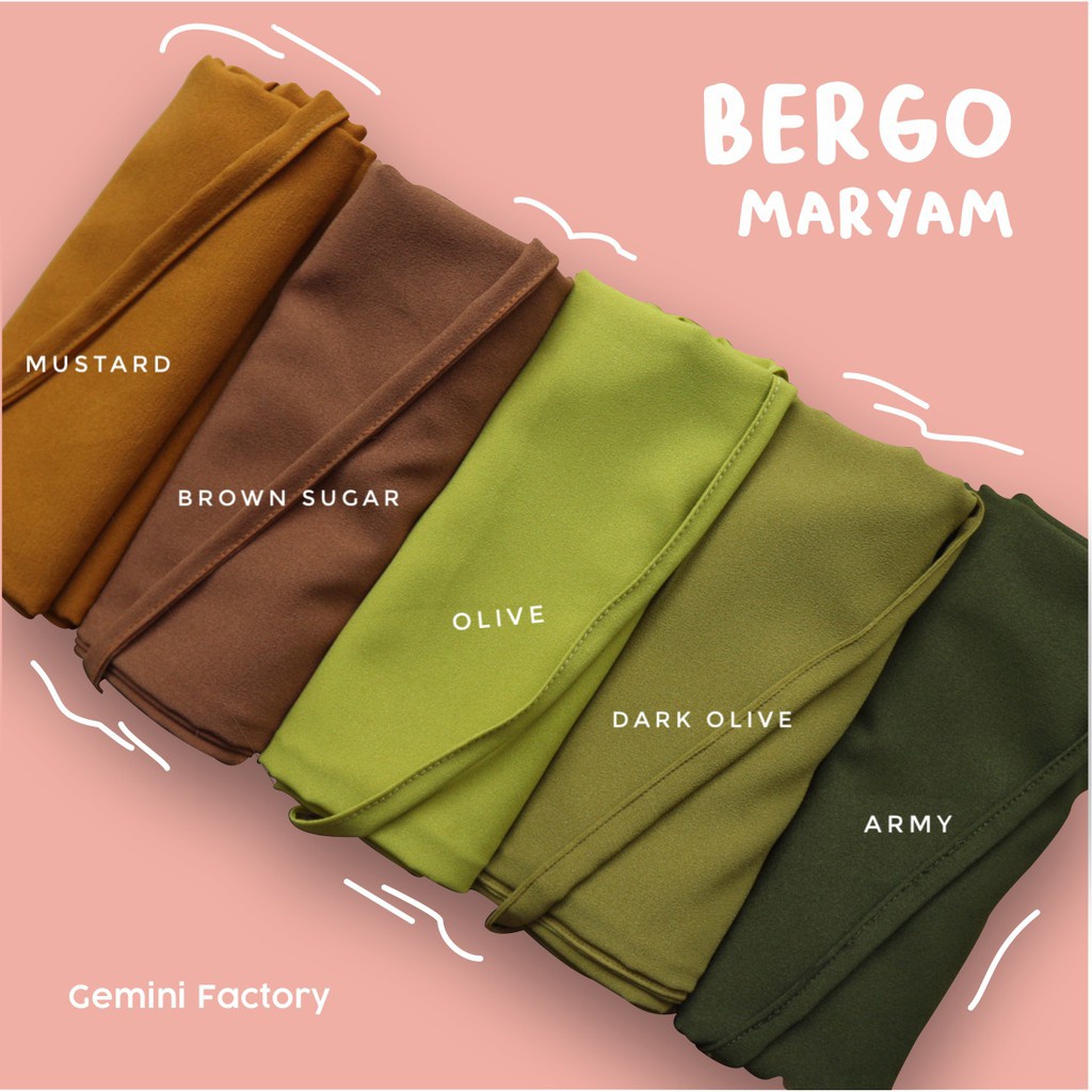 Bergo Maryam Hijab Bergo Kerudung Bergo Tali Diamond Hijab Instant | Hjb