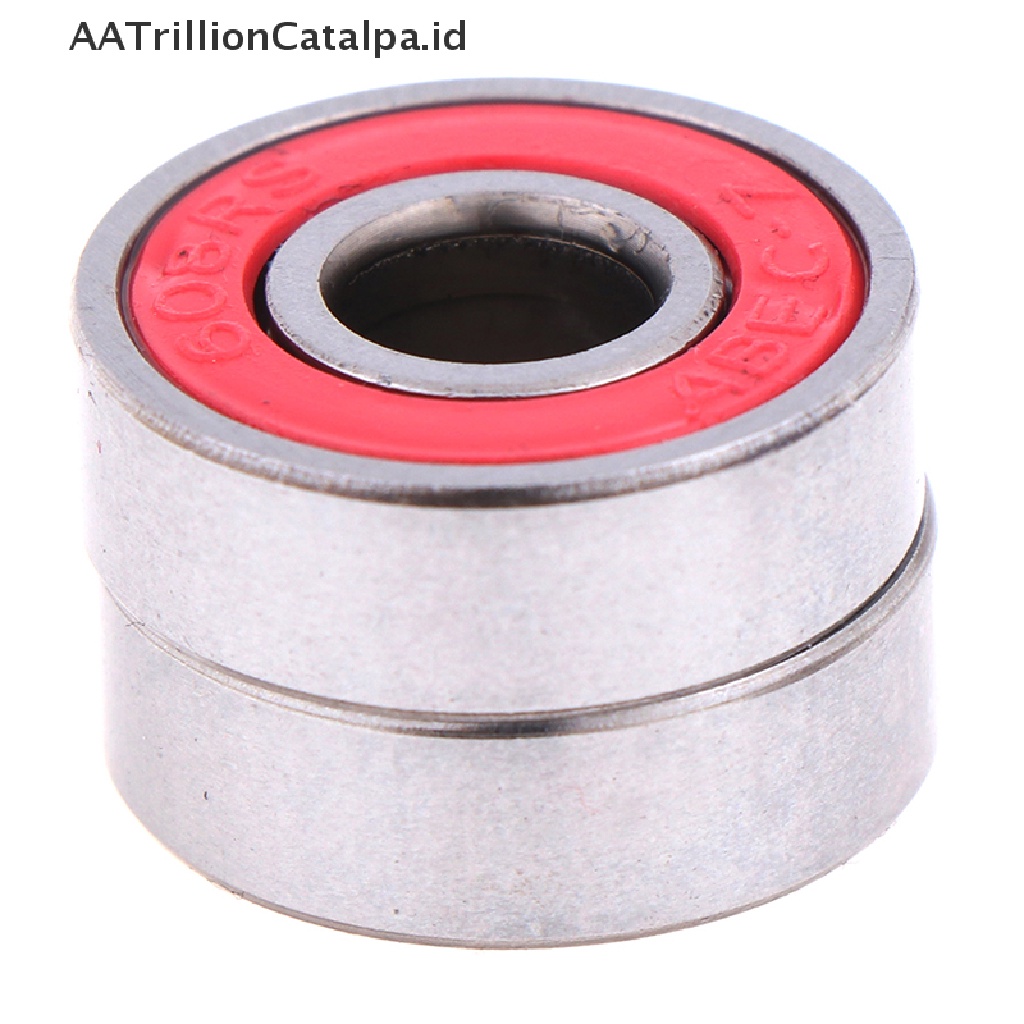 Aatrillioncatalpa 5Pcs Bola Bearing ABEC-7 608RS 8x22 X 7mm Warna Merah Untuk Skateboard
