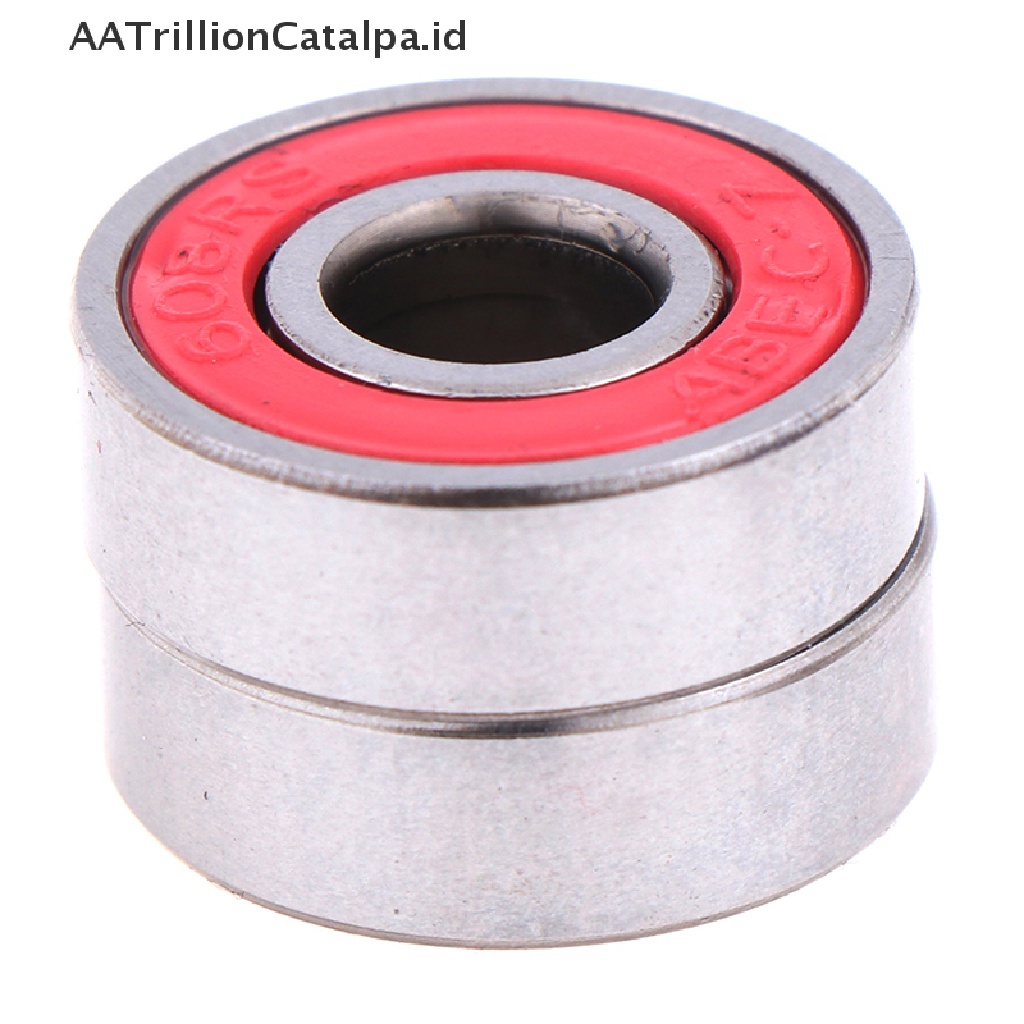 Aatrillioncatalpa 5Pcs Bola Bearing ABEC-7 608RS 8x22 X 7mm Warna Merah Untuk Skateboard