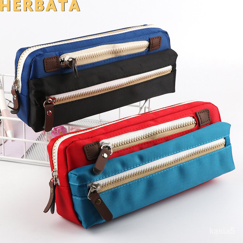 

Three Layer Canvas Pen Bag School Pencil Case High Capacity Pencil bag For School Office Supplies St