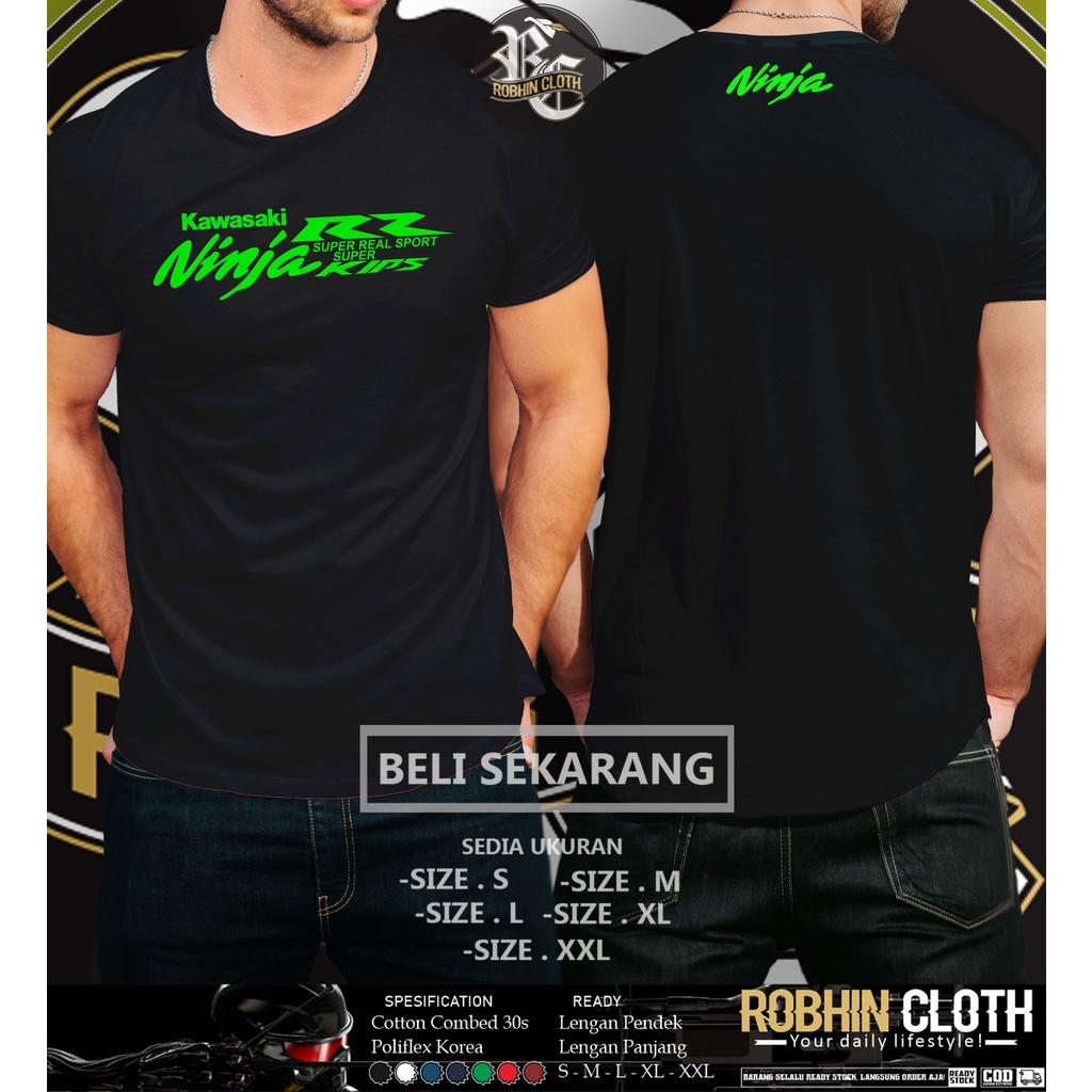 Kaos Baju Kawasaki Ninja RR Super Kips Kaos Otomotif
