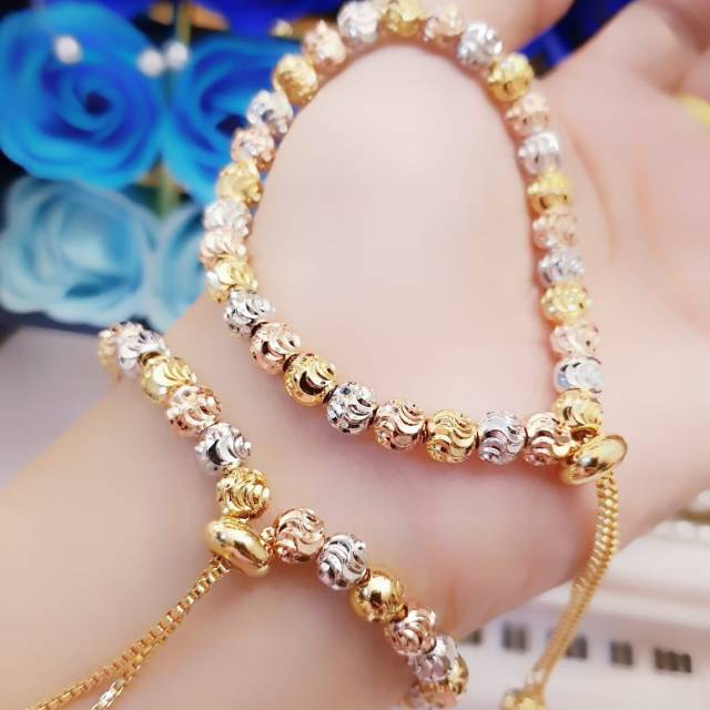 Xuping gelang  2 warna lapis emas 24k 2228s Shopee Indonesia