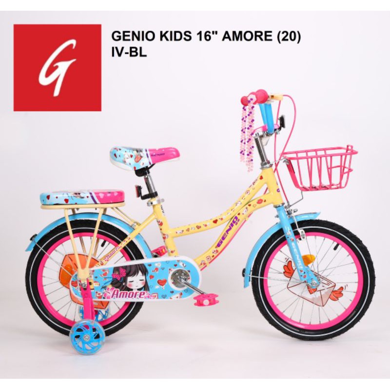 Sepeda Anak Mini 16 inch Genio IRIS &amp; AMORE Terbaru