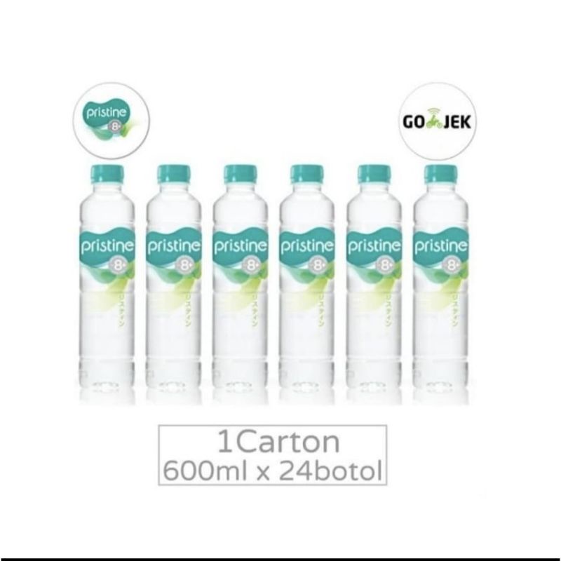 Jual Air Mineral Pristine 600ml 24pcs Air Mineral Ph 8 Per Dus Karton Shopee Indonesia 7454