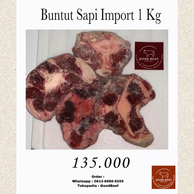 

Buntut Sapi Import 1 Kg