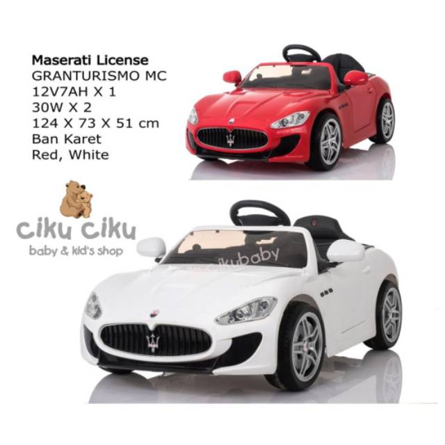 Mobil Mainan AKI Maserati Granturismo mobil aki mainan anak