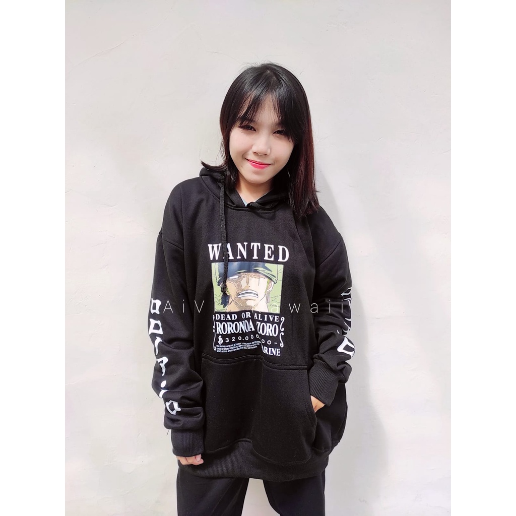 【AiVii】HOODIE JUMPER ONEPICE ZORRO WANTED UNISEX PRIA WANITA