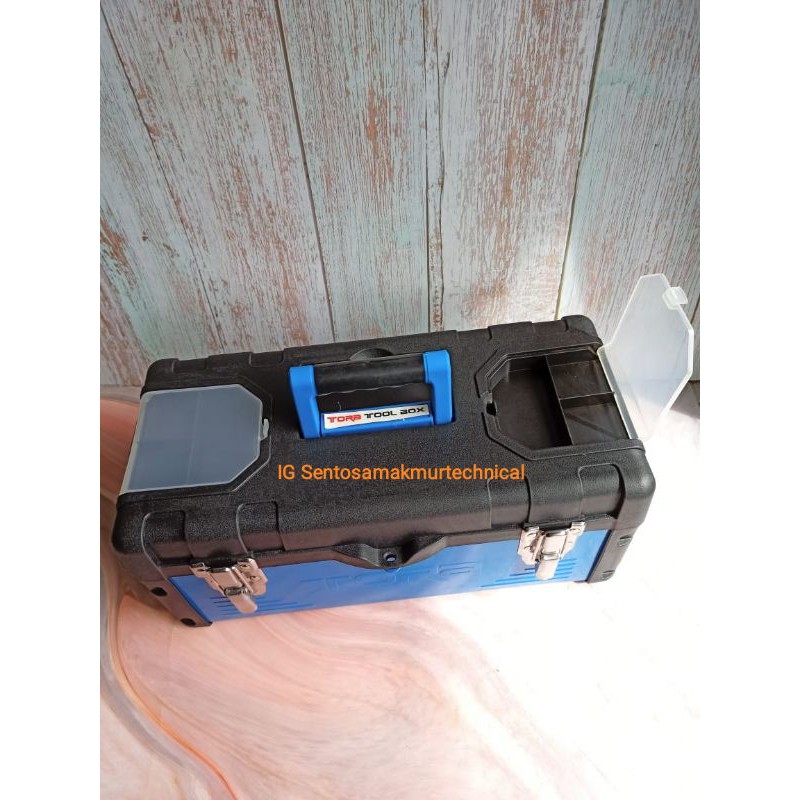 TORA 17&quot; Toolbox Tool Box PVC Fiber + Besi Steel Kotak Kunci Perkakas