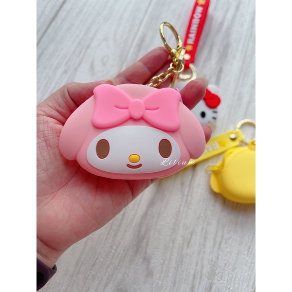 key chain dompet silikon mini TU057 hello kitty melody pompurin cinamoroll gantungan kunci keychain