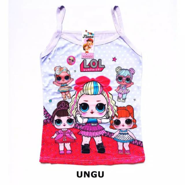 3PCS TANKTOP ANAK LOL / ATASAN ANAK LOL / SINGLET ANAK PEREMPUAN LOL