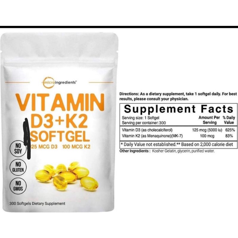 micro ingredients vitamin d3 k2 5000iu