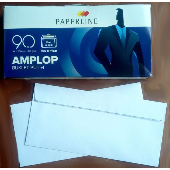 

Amplop putih lem 90pps panjang seal 1 lembar
