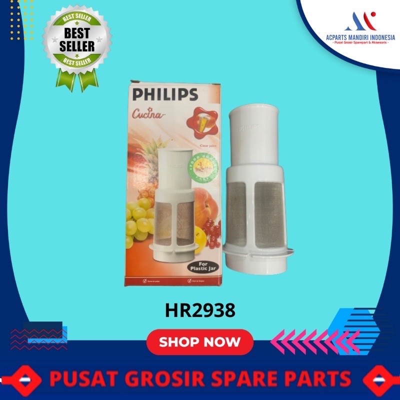 SARINGAN FILTER JUS BUAH BLENDER PHILIPS CUCINA HR 2938 HR 2115 ORIGINAL