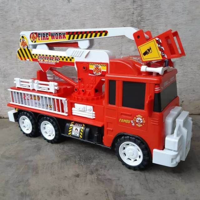 Biaya Mainan Anak Mobil Pemadam Kebakaran Murah (1 paket dapat 3 mobil) Loose