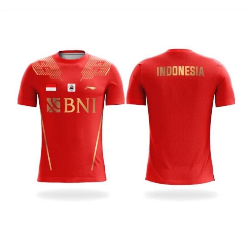 Jersey Custom Badminton - Jerser Bulutangkis Badminton fullprinting - THOMAS UBER CUP 2021 Merah