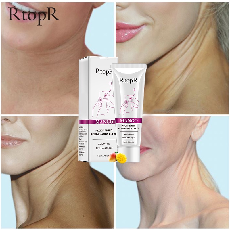 RtopR Neck Firming Rejuvenation Cream Anti-wrinkle Firming Skin Whitening Moisturizing Neck Serum Mild Peeling Beauty Neck Care