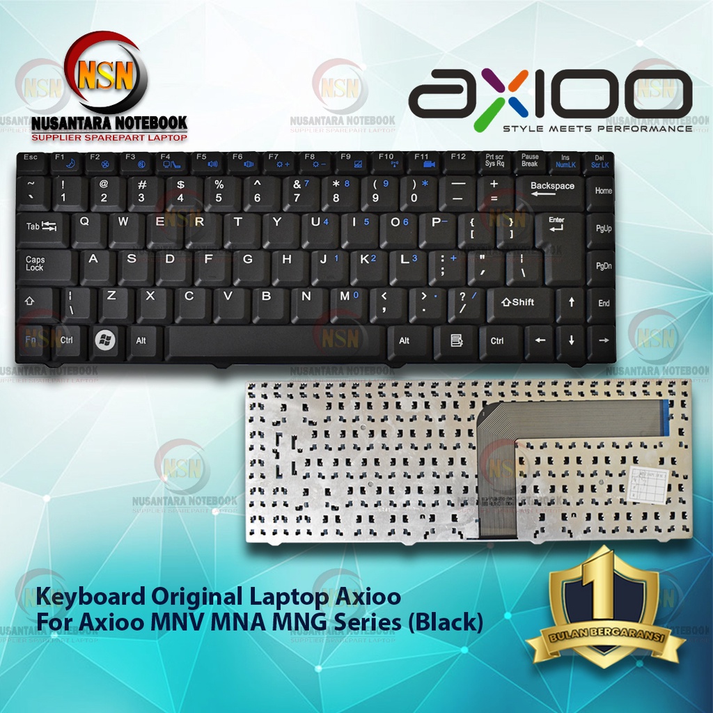 Keyboard Laptop Axioo MNV MNA MNG Series - Hitam Black