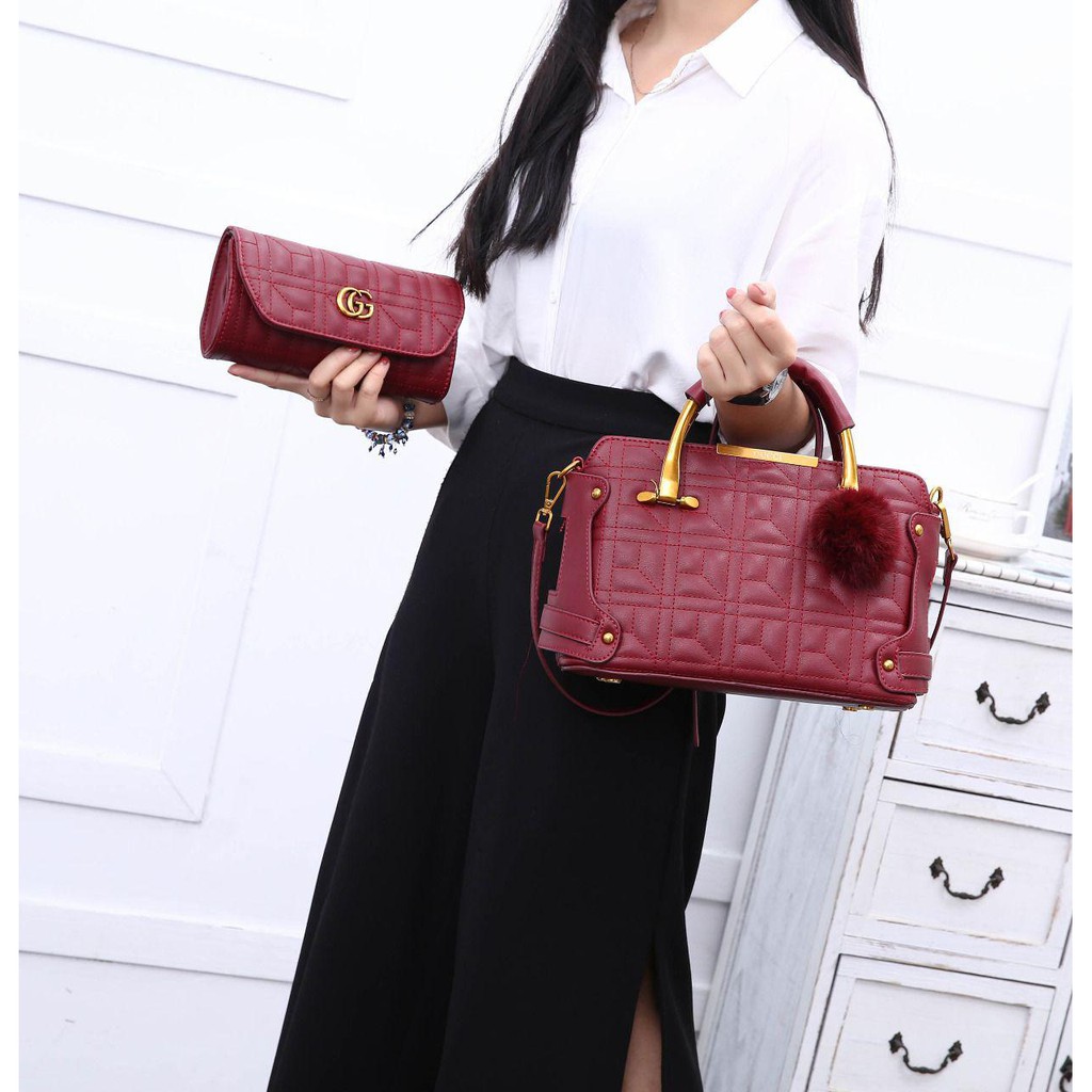 New arrival tas wanita branded impor batam merek Gucci Faizah Kode 9928 promo
