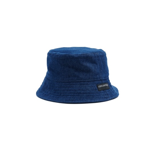 BEYOND THE VINES BTV Denim Reversible Bucket Hat/topi unisex casual biru navy hitam jeans
