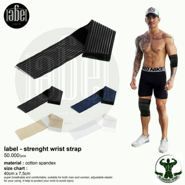 WRIST STRAP - STRAP FITNESS - STRAP GYM - STRAP OLAHRAGA - AKSESORIS FITNESS - AKSESORIS GYM - STRAP