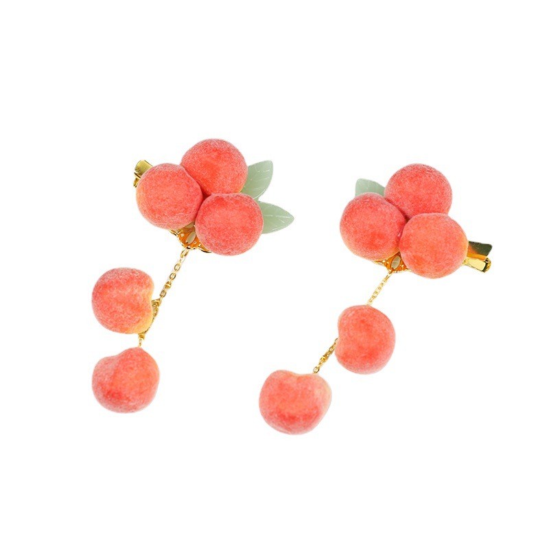 HPM-02 jepit rambut dinasti hairpin buah peach sepasang