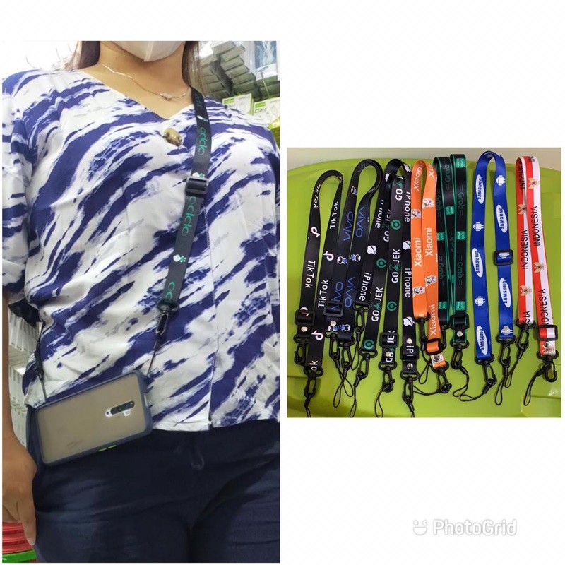 Gantungan tali hp model selempang lanyard
