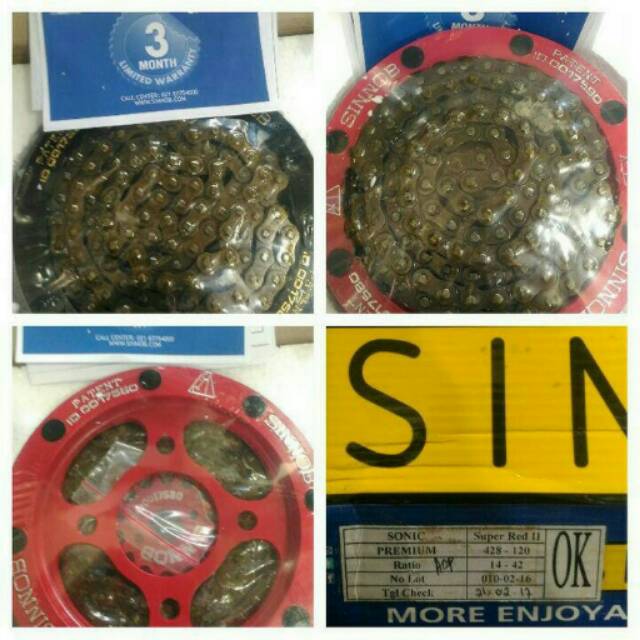 Gear set SINNOB honda sonic  dan supra GTR 150